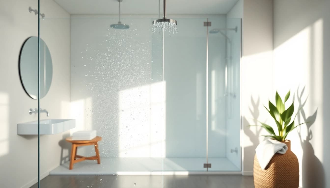 Elegante sonni Duschkabine 80x80 in modernem Bad, stilvolle Details betont.