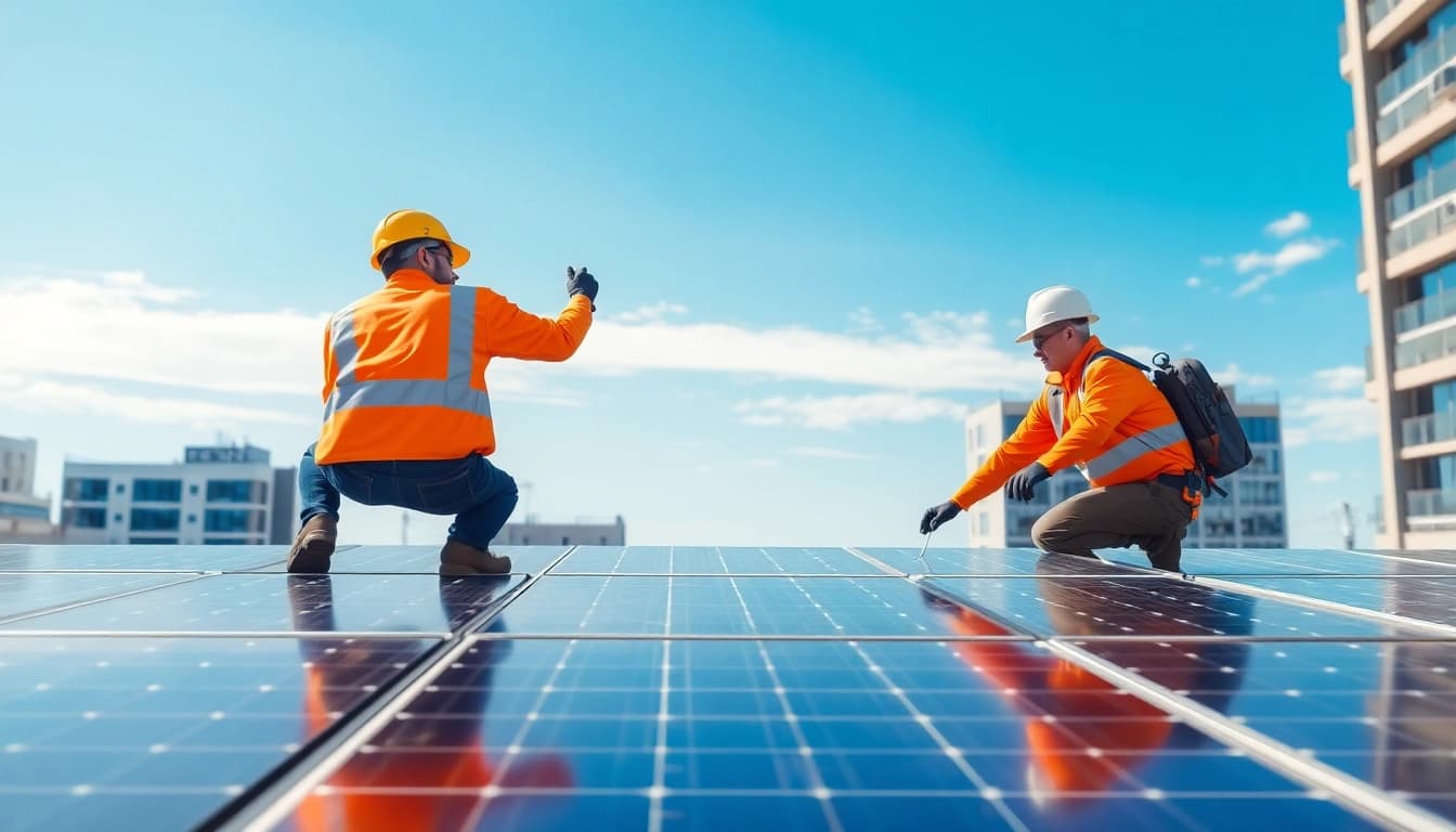 Installieren einer Photovoltaikanlage Kaufen Wien für erneuerbare Energien in urbaner Umgebung.