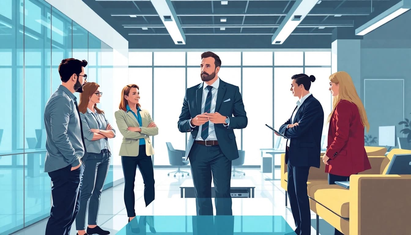 Headhunter Ingenieure in modernem Büro bei Beratungsgespräch.