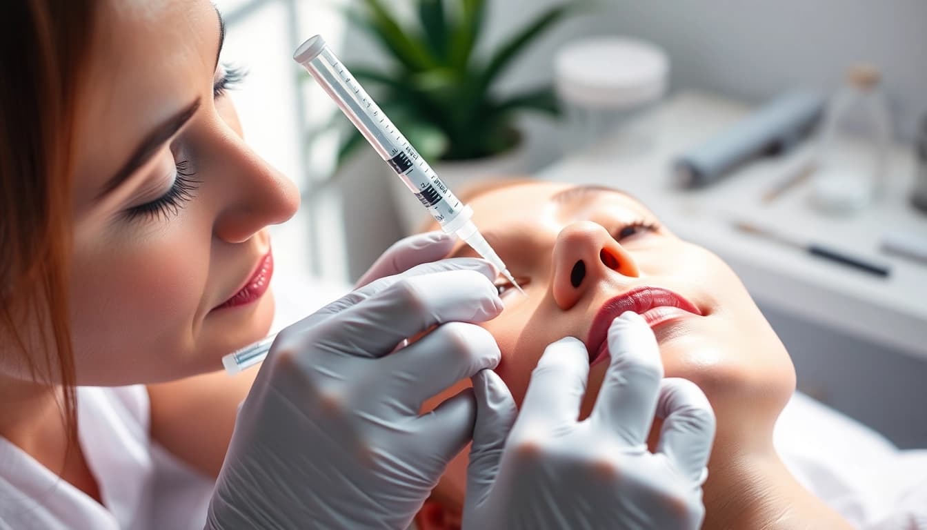 Juvederm-Behandlung durch Fachkraft in entspannter Atmosphäre