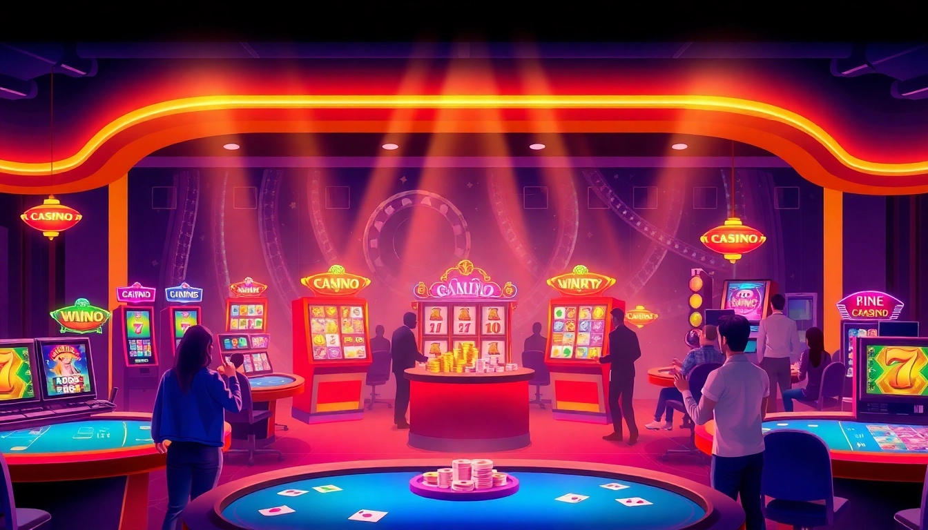 Experience the excitement of casinos ohne lizenz with vibrant gaming setups and engaging players.