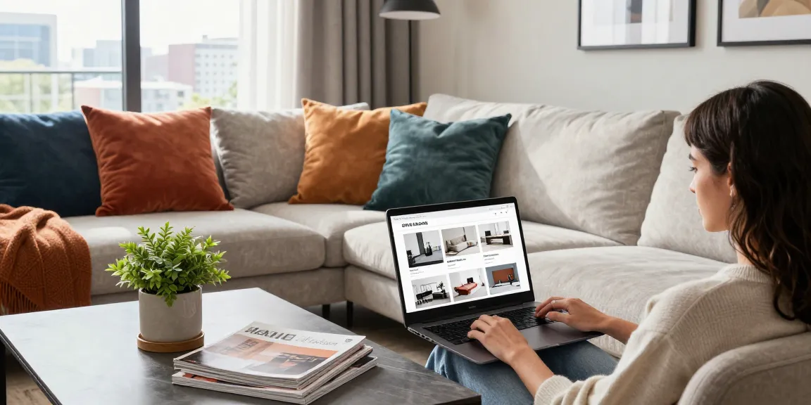 Entdecken Sie Möbel Deutschland Online Kaufen in dieser stilvollen Wohnzimmer-Szene mit modernen Möbeln und Dekor.