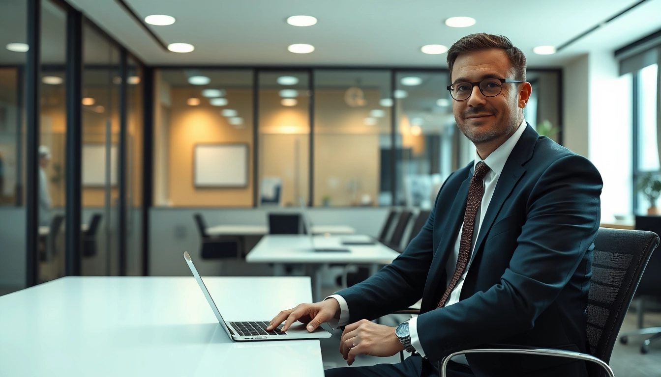 Headhunter interviewt Kandidaten in einem stilvollen Büro mit professioneller Atmosphäre.