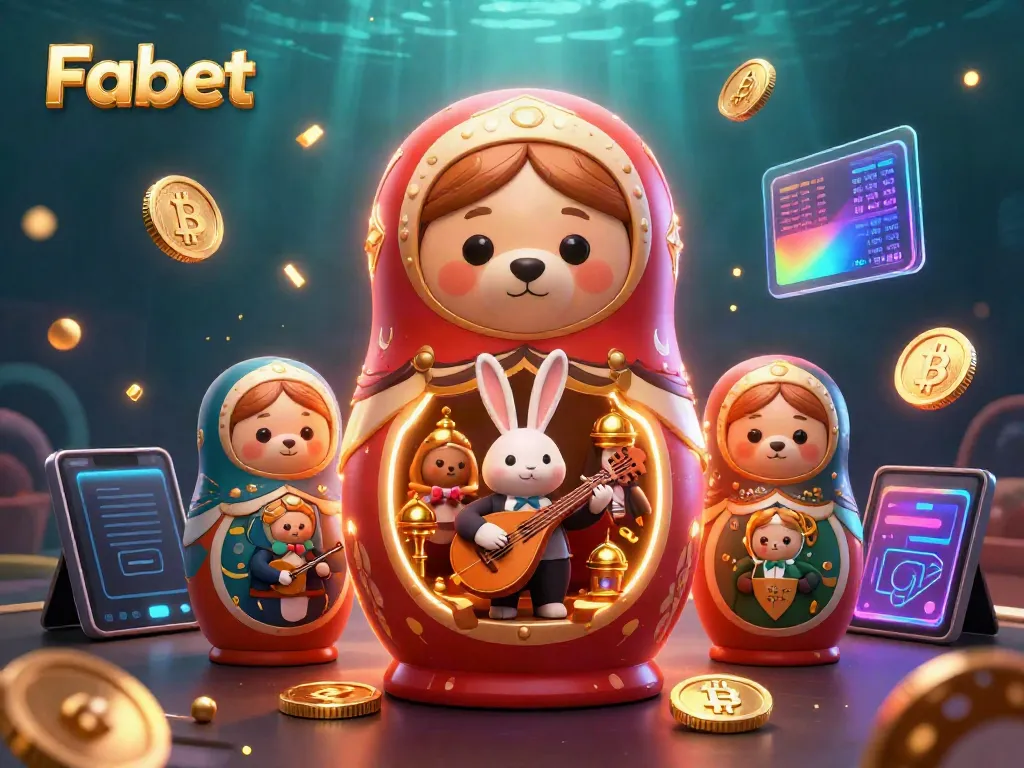 Experience the thrilling world of Fabet with innovative casino elements and a vibrant illustration scene.