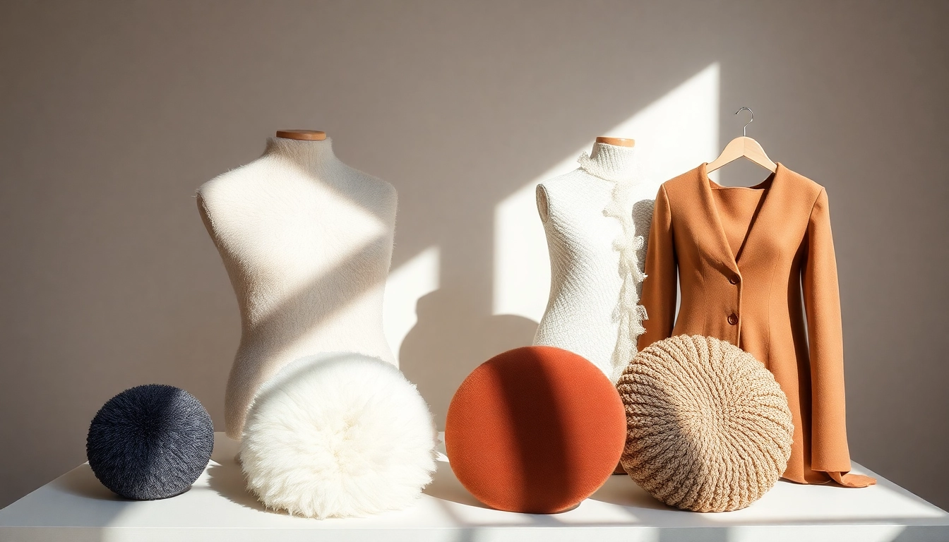 Kleiderbügel arranged artistically, showcasing diverse styles and materials for efficient clothing storage.