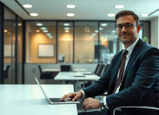 Headhunter interviewt Kandidaten in einem stilvollen Büro mit professioneller Atmosphäre.