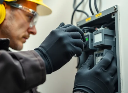 Inspecting ortsveränderlicher elektrischer Betriebsmittel for safety compliance and functionality.