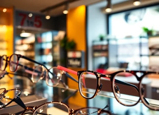 Showcasing a variety of fashionable Brille Nürnberg in a modern optical setting, highlighting unique designs and quality craftsmanship.