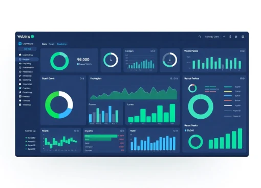 Visualisieren Sie den Web-Rang Ihrer Website mit modernen Dashboard-Metriken und ansprechendem Design.