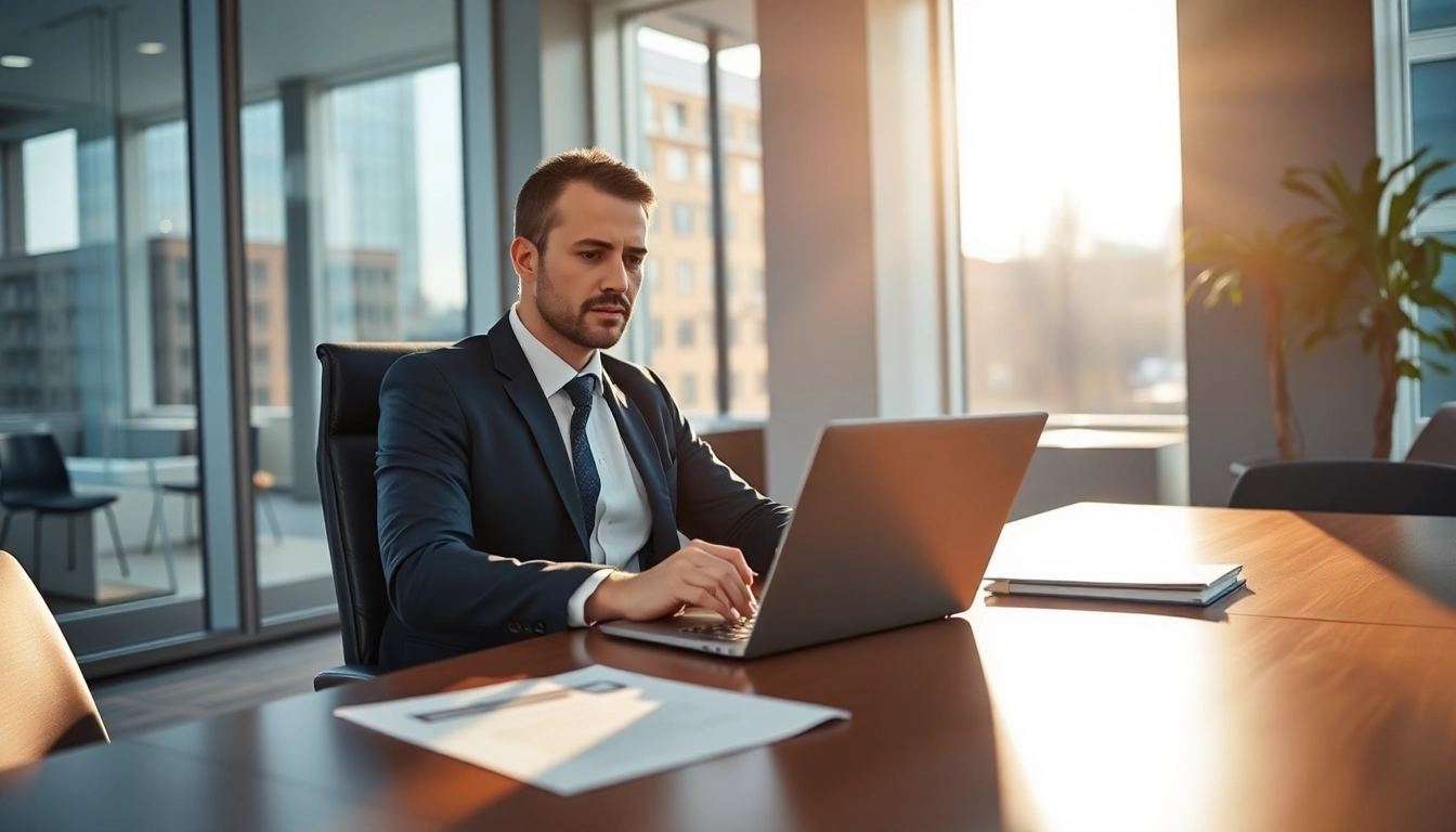 Headhunter Frankfurt führt ein Gespräch mit einem Kandidaten in modernem Büro.
