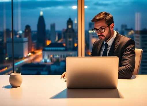 Headhunter Dresden engaging with clients in a modern office.