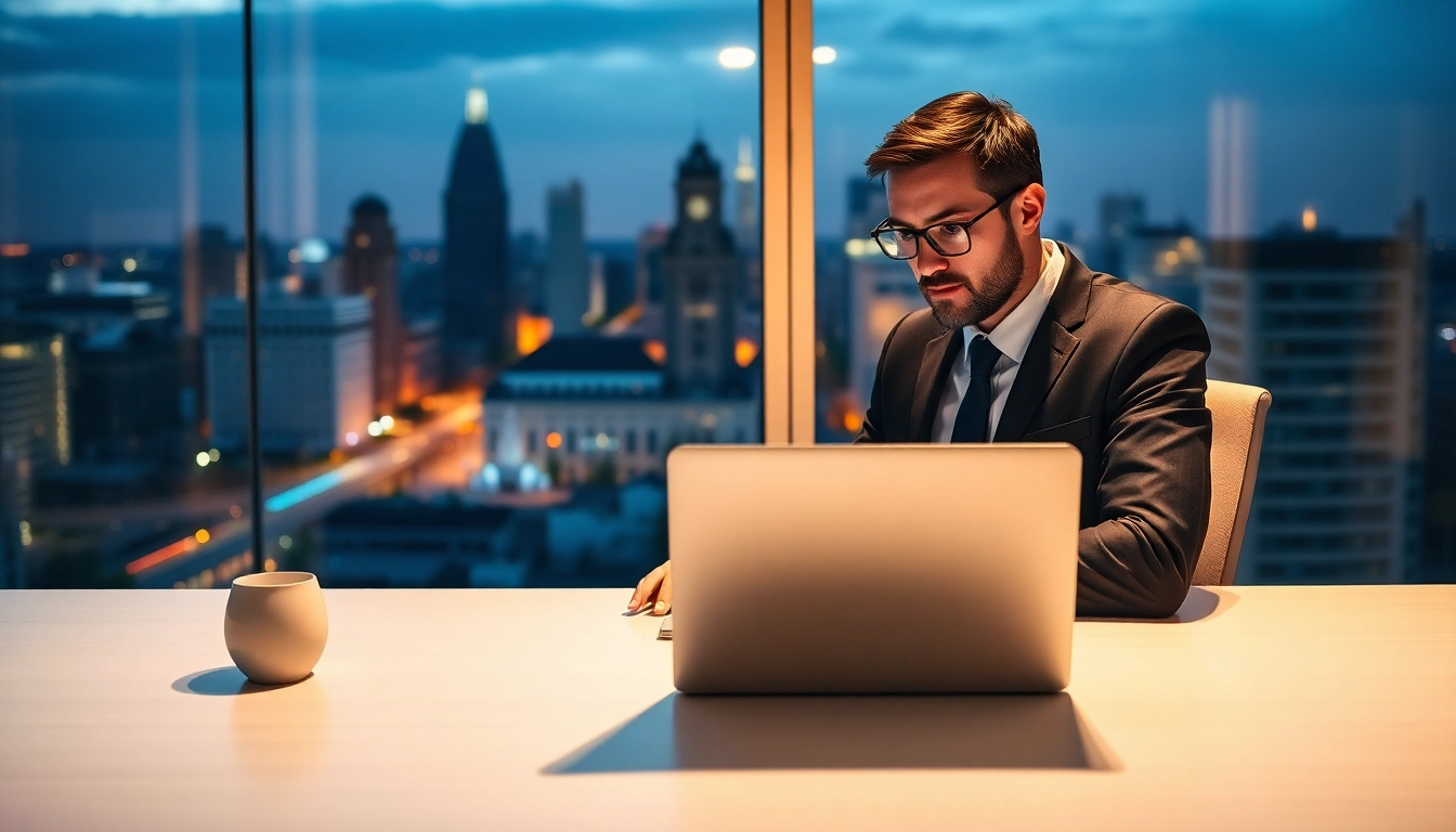 Headhunter Dresden engaging with clients in a modern office.
