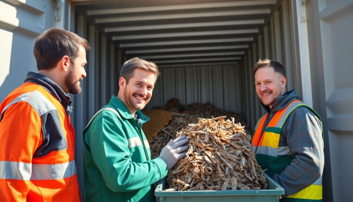 Schrottabholung Wuppertal – Team bei der professionellen Schrottabholung in Wuppertal mit Container.