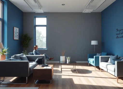 Professionelle Beratung in einer modernen Headhunter Agentur mit stilvollem Raum und motivierenden Elementen.