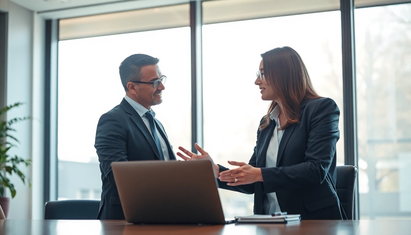 Headhunter Saarbrücken bei einem professionellen Gespräch mit einem Klienten.