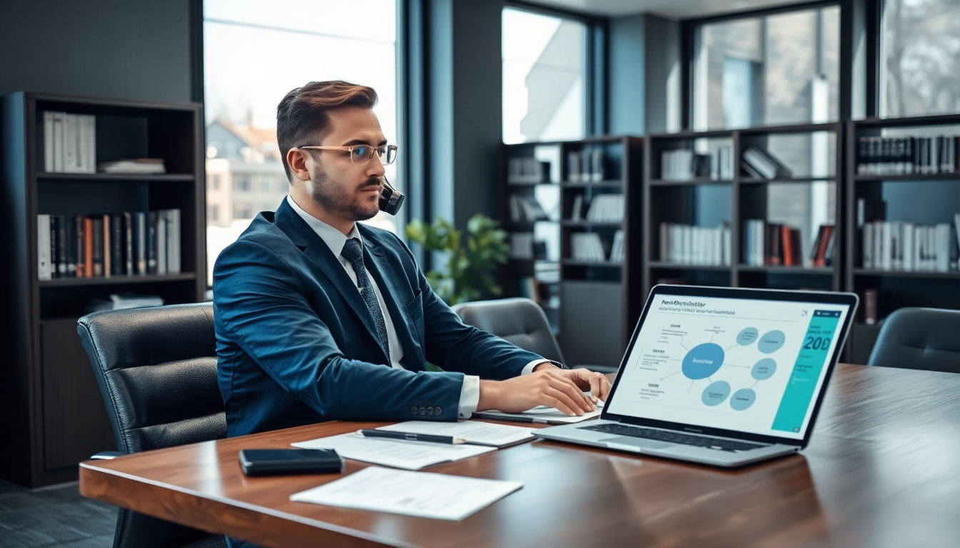 Professioneller Headhunter Hagen im modernen Büro bei der Arbeit.