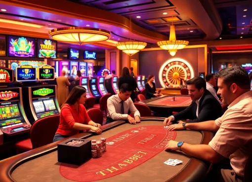 Experience the excitement of THABET with engaging casino games and vibrant atmosphere.