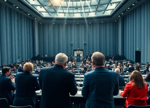 Politiker diskutieren leidenschaftlich bei einem Bundestagsmeeting; Deutschland Politik News fokussiert.