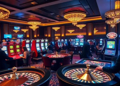 Experience the excitement of tg88 đăng nhập at a vibrant casino with professional dealers and gaming tables.