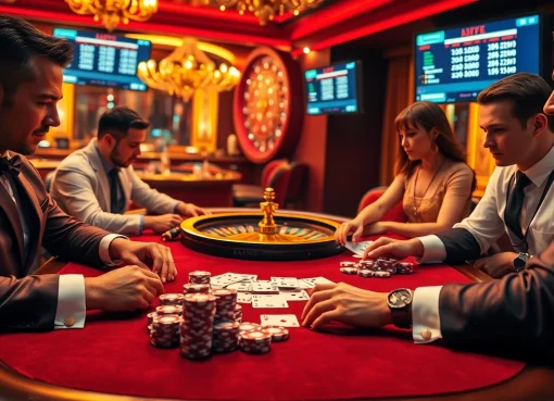Engaged gamblers at a poker table, showcasing the excitement of 88i nhà cái casino games.