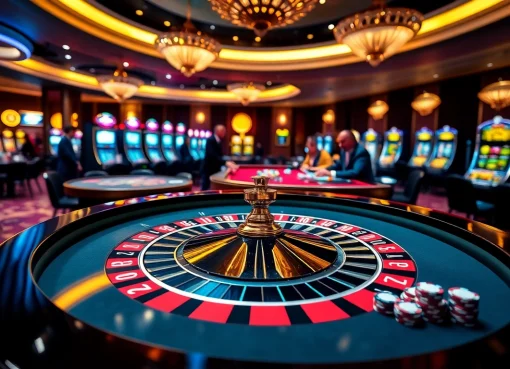 Experience the thrill of gaming at 789club with players engaging at a vibrant casino table.