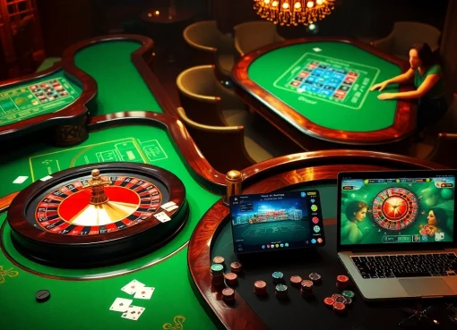 Engaged players at luxurious casino tables explore the tr88 link for thrilling gambling adventures.