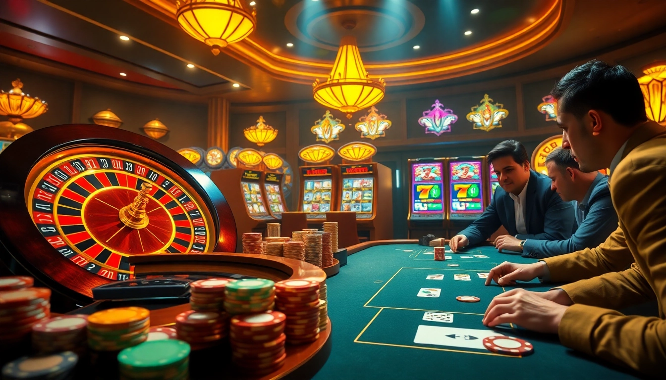 Engage in dynamic betting at link lc88 with vibrant poker games and colorful roulette wheels.