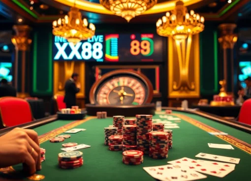 Experience the excitement of the casino scene with XX88 high-stakes poker action and vibrant roulette.
