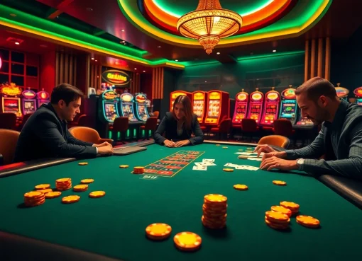 Players engaging in a high-stakes poker game showcasing the excitement of 88i game.