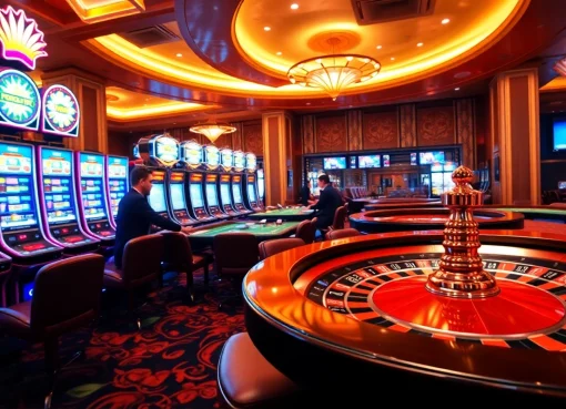 Experience the excitement of VVVwin at a luxurious casino with vibrant gaming tables and excited players.